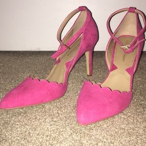 Pink scalloped heels